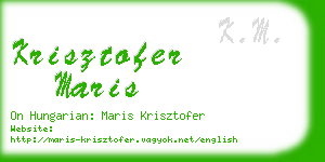 krisztofer maris business card